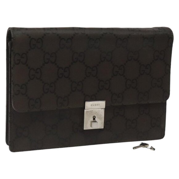 GUCCI GG Canvas Clutch Bag Brown Auth ep8047 - Picture 1 of 16